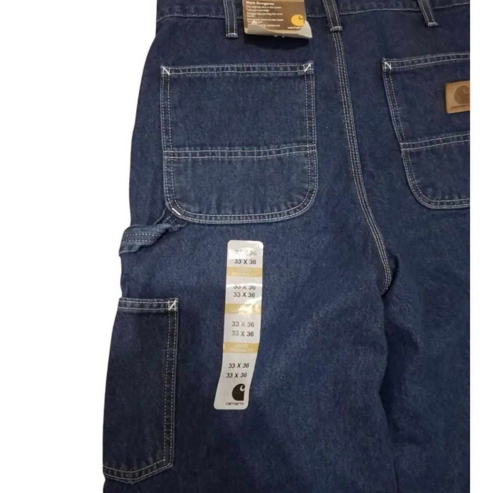 Carhartt Mens Carpenters Denim Jeans Loose Fit 33x36 NEW